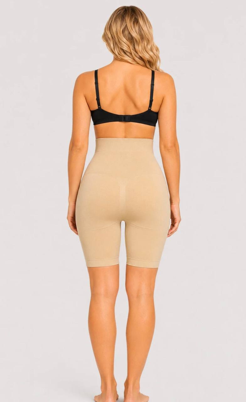 Women's Seamless Shorts Shapewear, Tummy Control Body Shaper, Nude – Stretch Compression Underwear 1231011